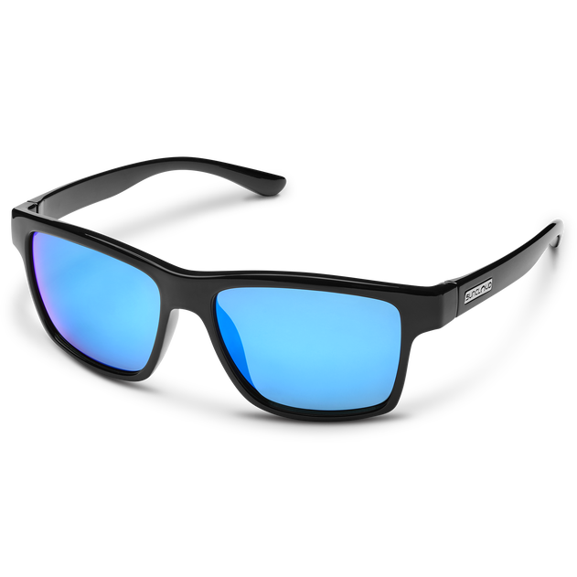 A Team - Black/Blue Mirror Vintage - Style Browline Glasses
