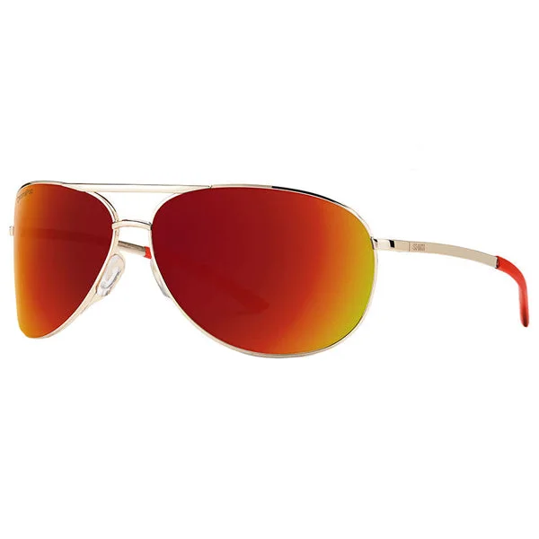 Serpico 2 - Gold/ChromaPop Red Mirror Oval - Rimmed Sophisticated Look