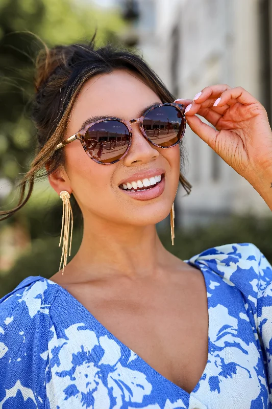 Serving Attitude Tortoise Round Sunglasses Sports - Wrap Performance Look