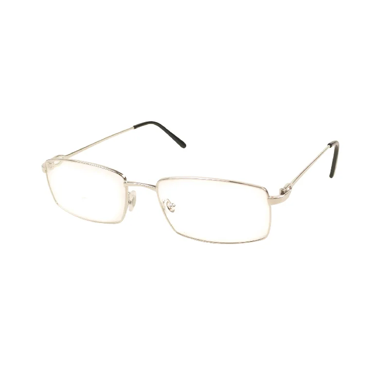 Silver CT0055O-006 Rectangular Full Rim Eyeglasses Art - Deco - Inspired Eyewear
