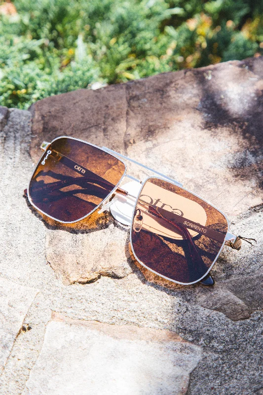 Sorrento, Gold/Brown | Otra Matte - Finish Plastic Frame Look