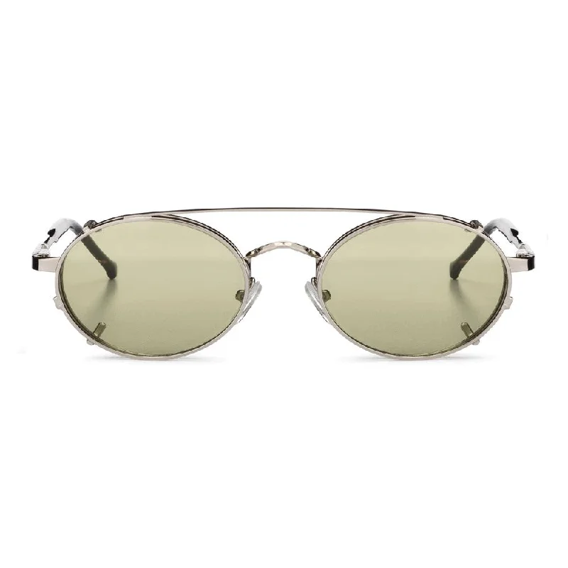 Spectrum (Silver + Olive Green) Wayfarer Streetwear Style