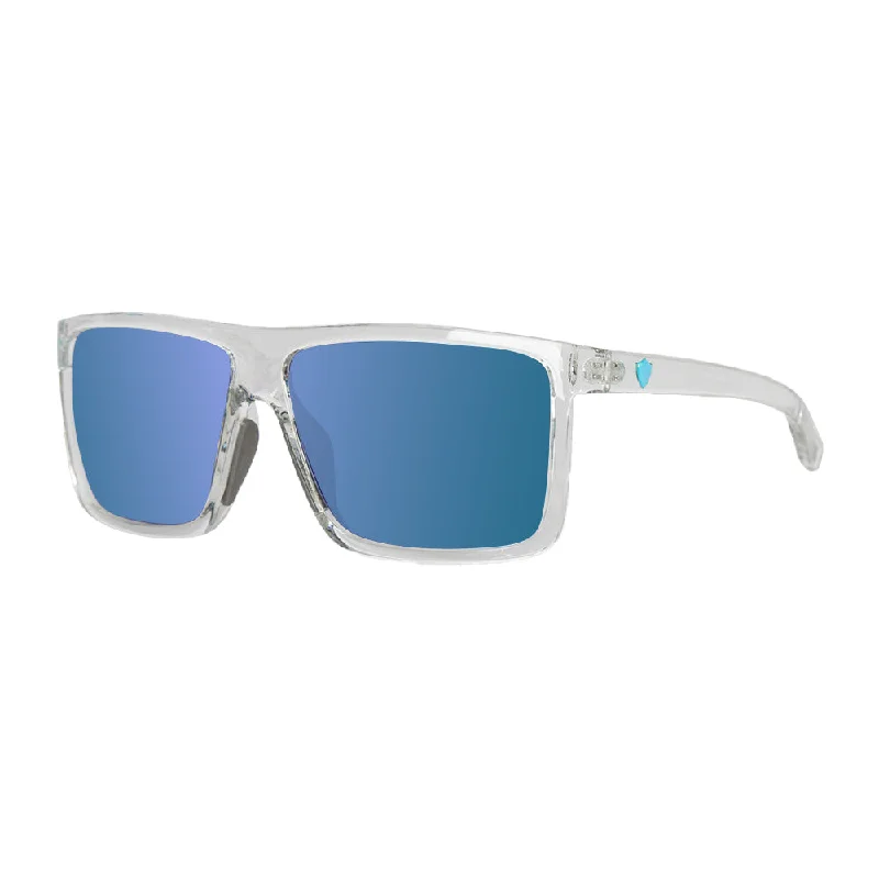 Sport Sunglasses | Clear | Aqua Mirror Matte - Finish Plastic Frame Look