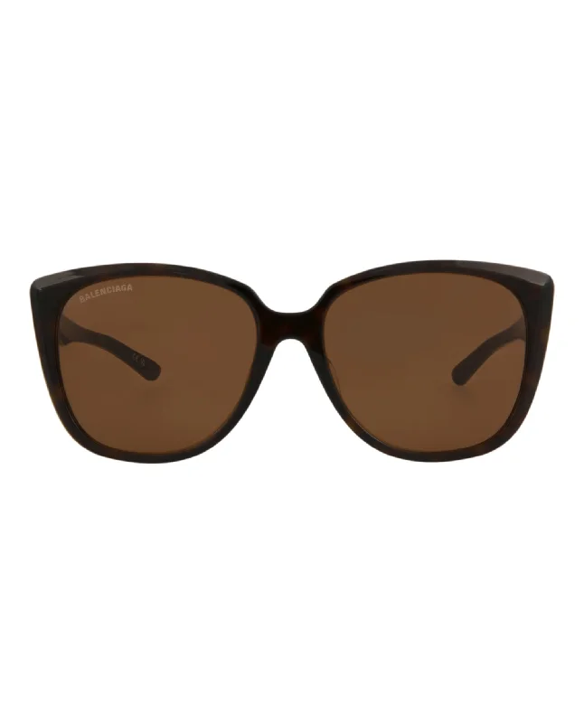 Square-Frame Acetate Sunglasses Retro Round - Frame Look