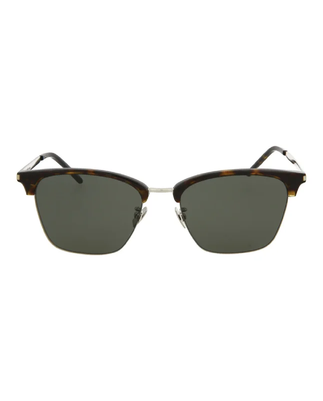 Square-Frame Acetate Sunglasses Matte - Finish Plastic Frame Look