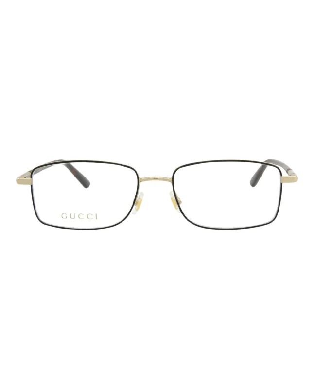 Square-Frame Metal Optical Frames Vintage - Style Browline Glasses