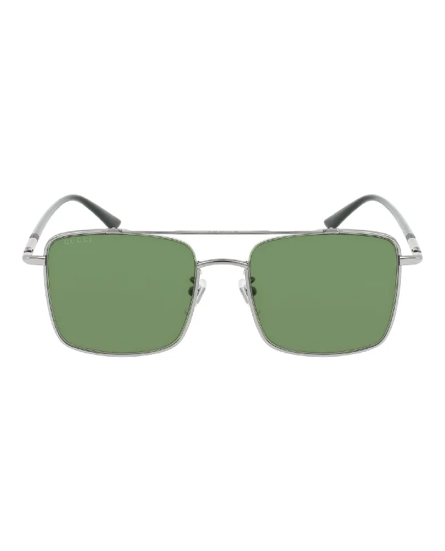 Square-Frame Metal Sunglasses Geometric - Shaped Avant - Garde