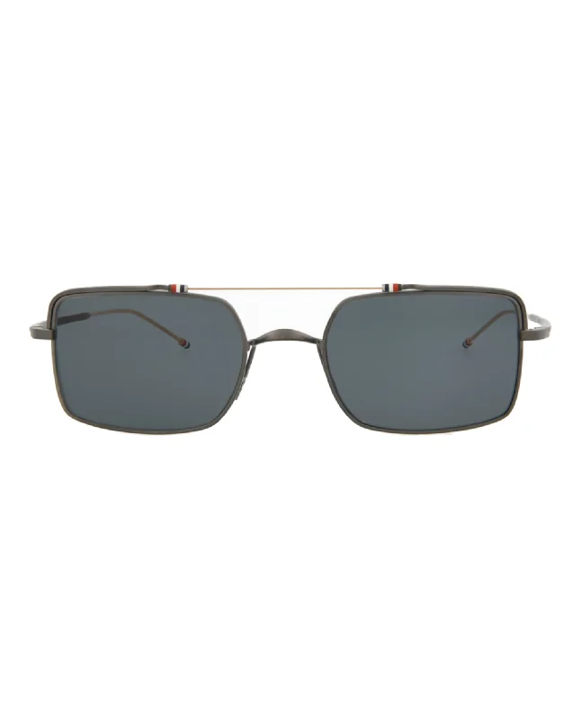 Square-Frame Metal Sunglasses High - Tech Smart Glasses