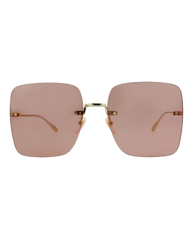 Square-Frame Metal Sunglasses Polarized - Lens Fishing Style