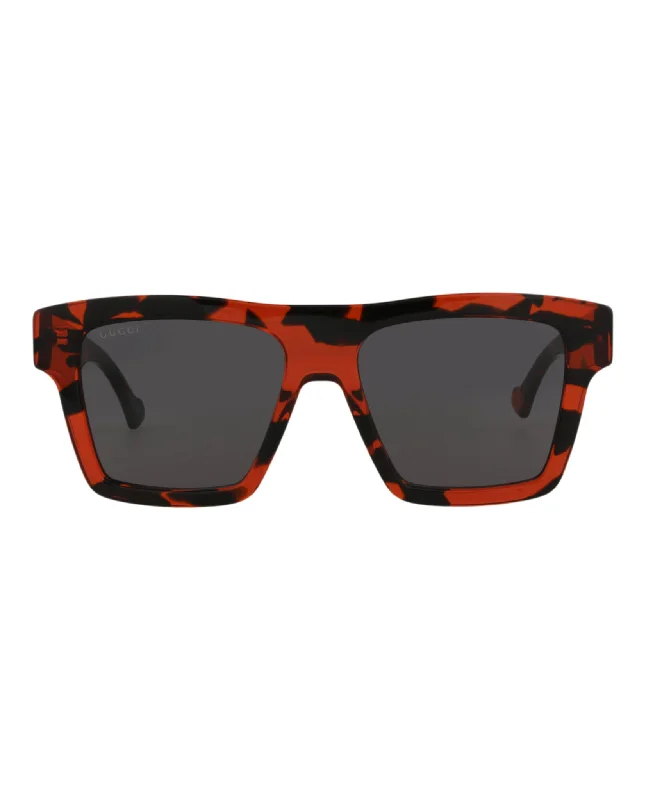 Square-Frame Recycled Acetate Sunglasses Matte - Finish Plastic Frame Look
