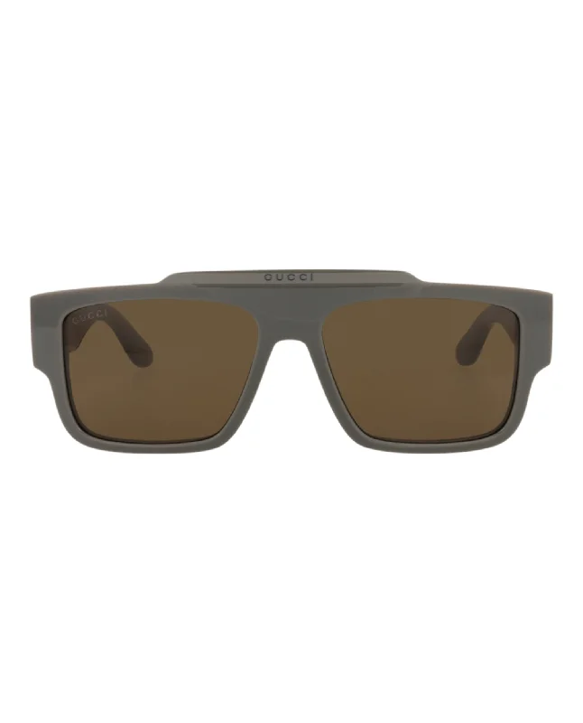 Square-Frame Recycled Acetate Sunglasses Two - Tone Frame Contrast