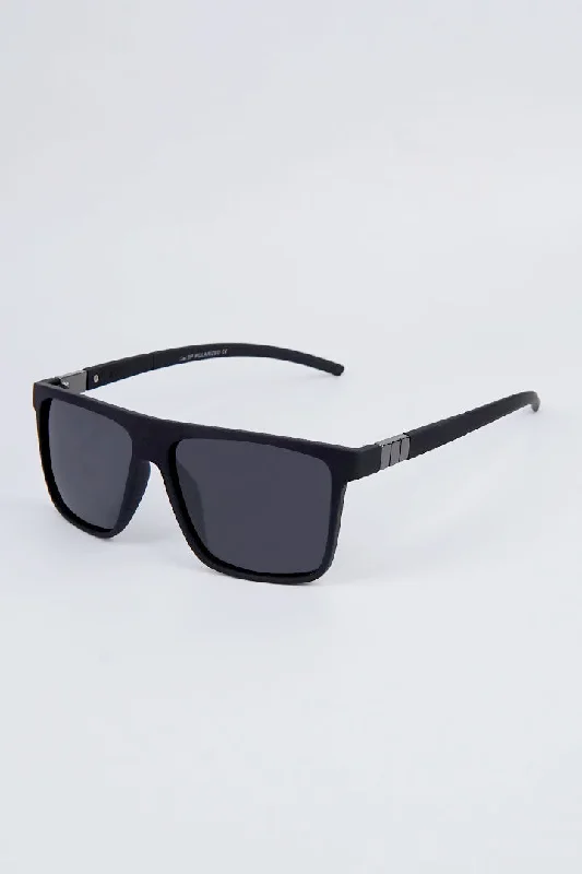 Square Oversized Sunglasses - Black Flip - Up Dual - Purpose Design