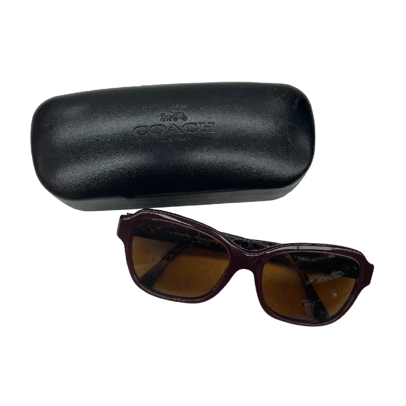 Sunglasses Designer By Coach Mirrored - Lens Driving Look