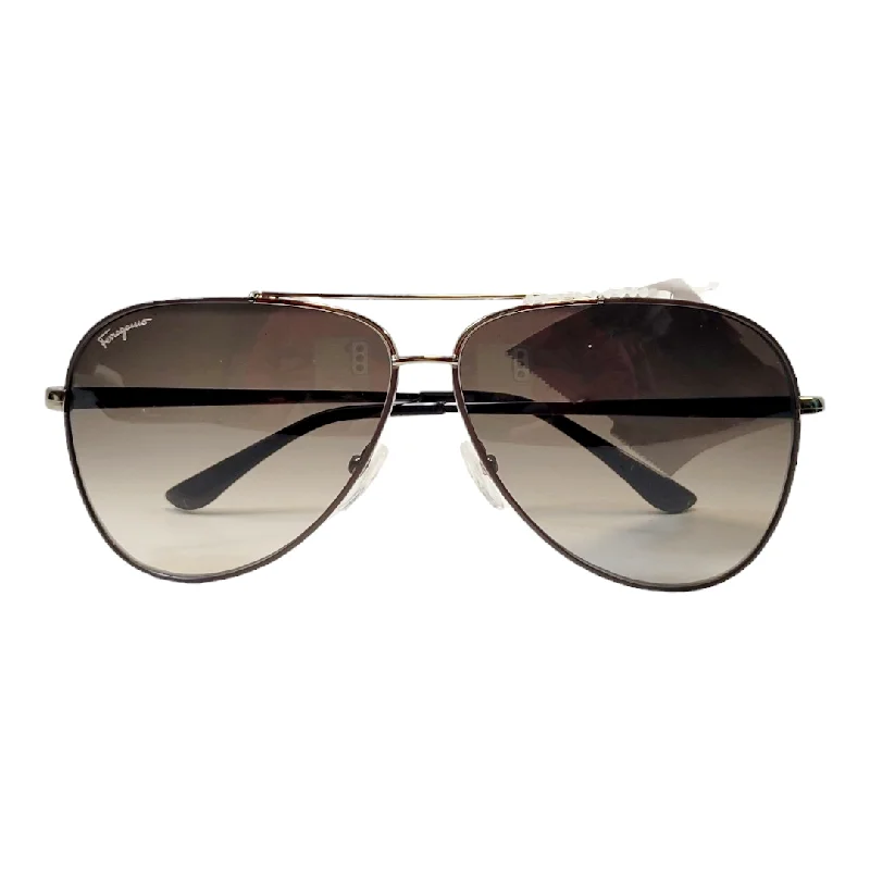 Sunglasses Designer By Ferragamo Unisex Angular Frame Style