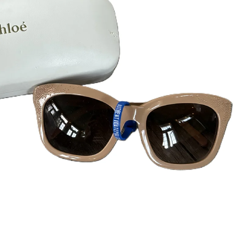 Sunglasses Luxury Designer By Chloe Unisex Angular Frame Style