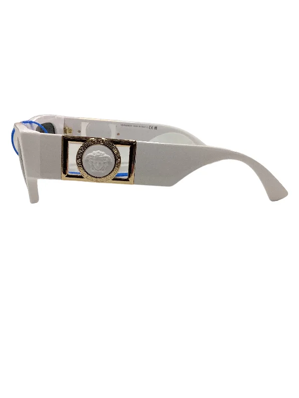Sunglasses Luxury Designer By Versace Vintage Horn - Rimmed Style