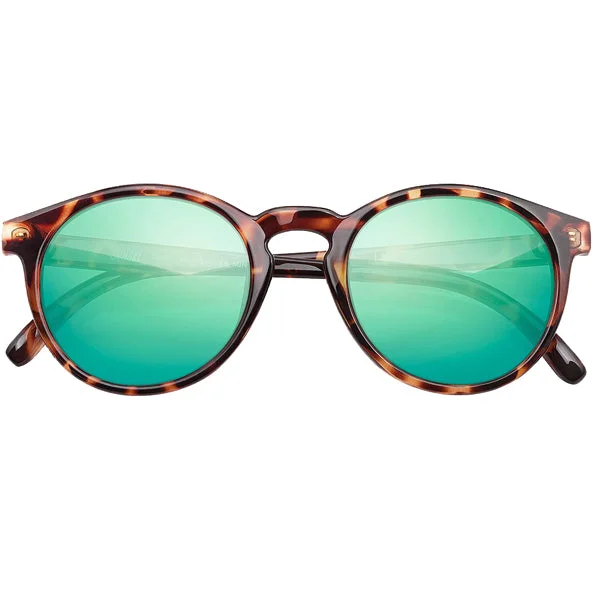 Dipseas - Tortoise/Emerald Polarized Wood - Grain Accent Natural Look