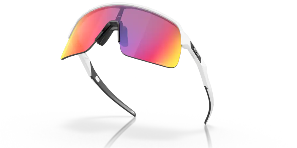 Sutro Lite Matte White W Prizm Rd Vintage - Style Browline Glasses