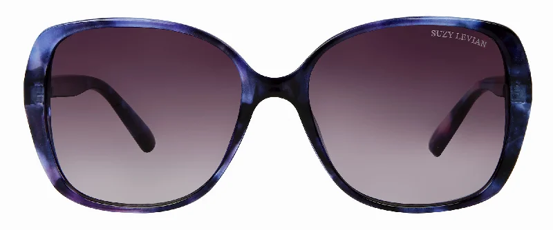 Suzy Levian Women's Purple Tortoise Oversize Lens Sunglasses Vintage - Style Browline Glasses Suzy Levian Women's Purple Tortoise Oversize Lens Sunglasses Vintage - Style Browline Glasses