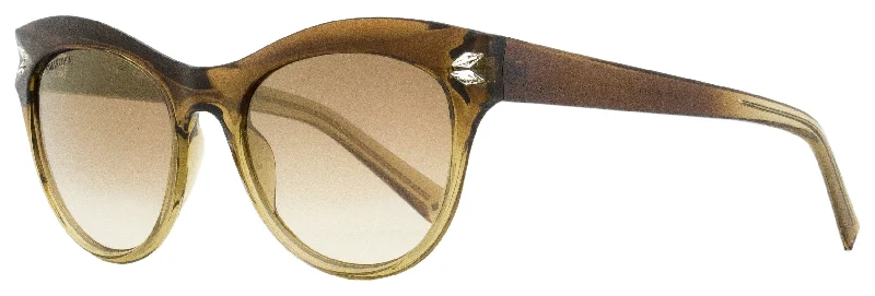 Swarovski Women's Cat Eye Sunglasses SK0171 47G Transaparent Brown 51mm Chunky Black - Frame Goth Look Swarovski Women's Cat Eye Sunglasses SK0171 47G Transaparent Brown 51mm Chunky Black - Frame Goth Look