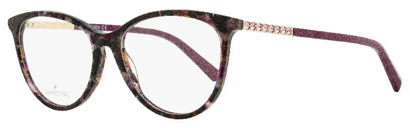 Swarovski Women's Oval Eyeglasses SK5396 55B Violet Havana 52mm Colored - Lens Sports Style Swarovski Women's Oval Eyeglasses SK5396 55B Violet Havana 52mm Colored - Lens Sports Style