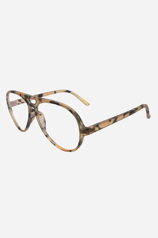 Gabriel + Simone Sydney Readers in Light Tortoise Geometric - Patterned Frame Design