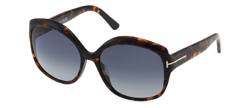 Tom Ford CHIARA W FT0919 55D Butterfly Polarized Sunglasses Rectangle Business Style