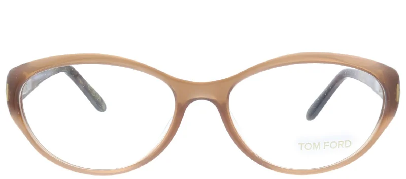 Tom Ford FT 4244 Oval Eyeglasses Leather - Trimmed Luxe Style