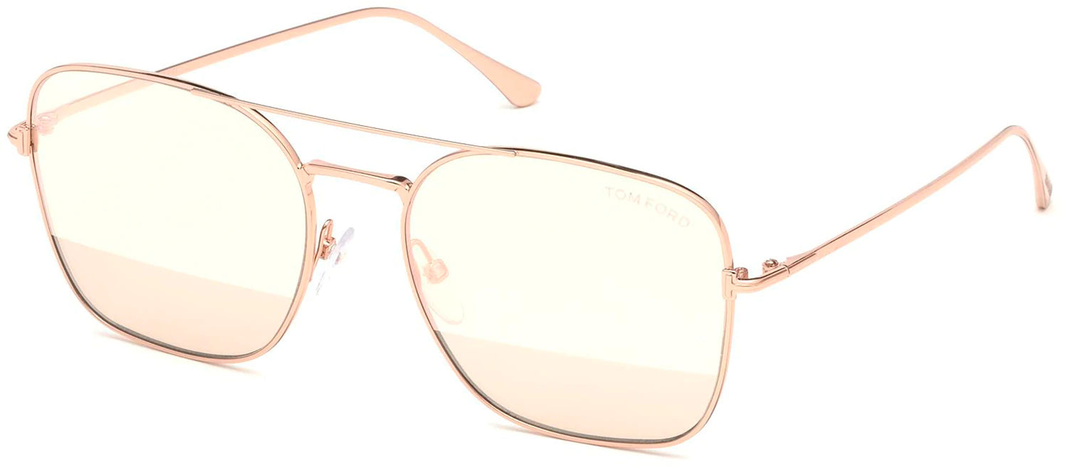 Tom Ford FT0680 33Z Square Sunglasses - 57 mm Geometric - Patterned Frame Design