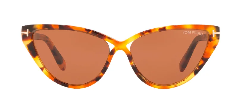 Tom Ford FT0740 55E Cat Eye Sunglasses Tortoiseshell Pattern Aesthetic