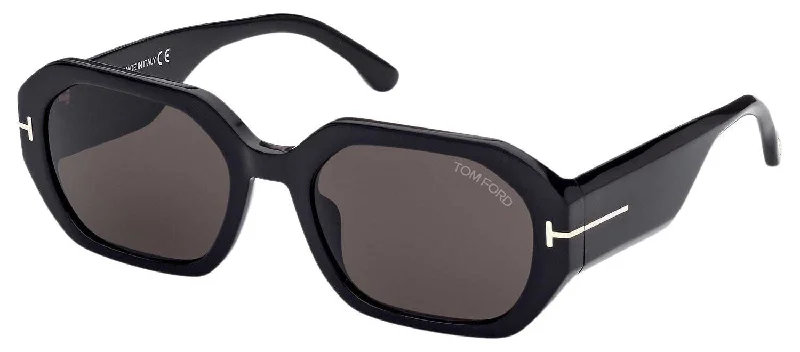 Tom Ford VERONIQUE W FT0917 01A Rectangle Sunglasses Transparent Frame Trend