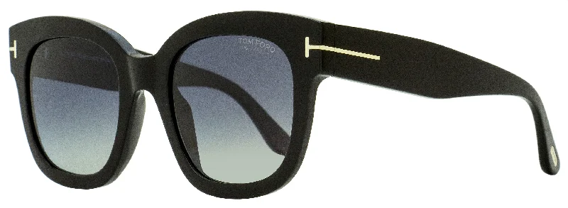 Tom Ford Women's Beatrix-02 Sunglasses TF613 01D Black 52mm Vintage - Style Browline Glasses
