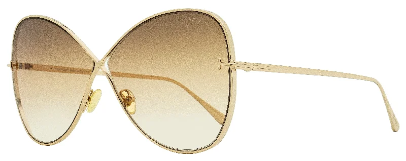Tom Ford Women's Butterfly Sunglasses TF842 Nickie 28F Gold 66mm Flip - Up Dual - Purpose Design