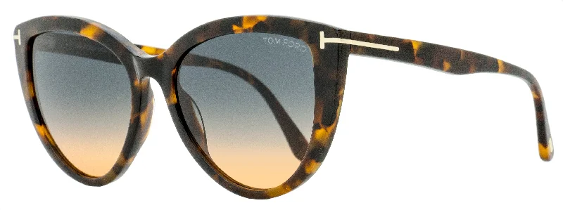 Tom Ford Women's Isabella-02 Cat Eye Sunglasses TF915 55P Dark Havana 56mm Wayfarer Streetwear Style Tom Ford Women's Isabella-02 Cat Eye Sunglasses TF915 55P Dark Havana 56mm Wayfarer Streetwear Style