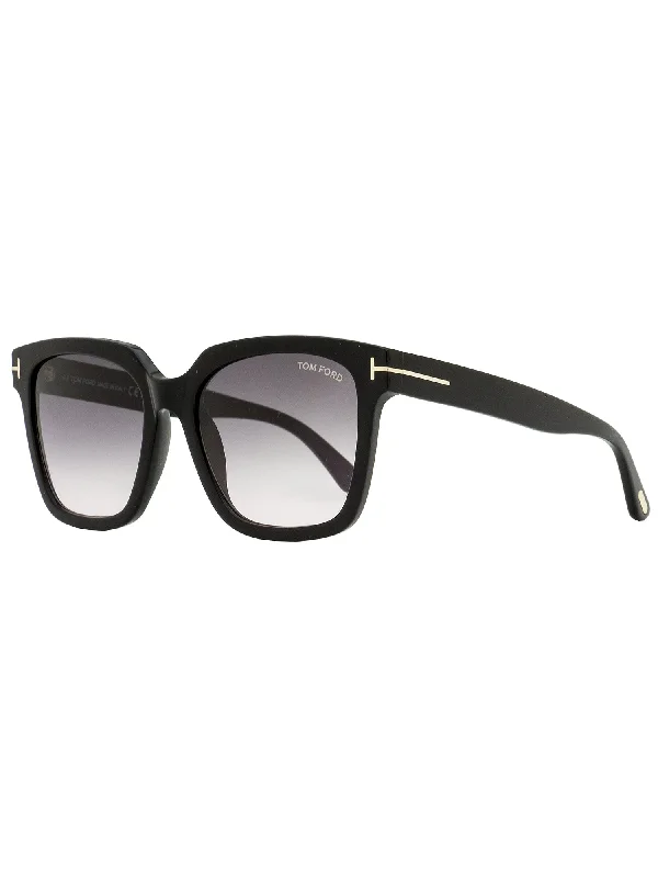 Tom Ford Women's Square Sunglasses TF952 Selby 01B Black 55mm Chunky Black - Frame Goth Look Tom Ford Women's Square Sunglasses TF952 Selby 01B Black 55mm Chunky Black - Frame Goth Look