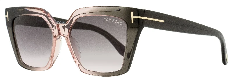 Tom Ford Women's Winona Sunglasses TF1030 20G Gray-Rose 53mm Vintage - Style Browline Glasses