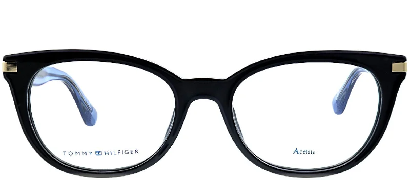 Tommy Hilfiger TH 1519 Cat-Eye Eyeglasses Oval - Rimmed Sophisticated Look