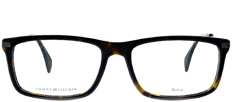 Tommy Hilfiger TH 1538 Rectangle Eyeglasses Classic Aviator Style