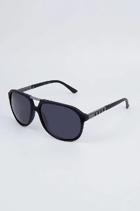 Trailbreaker Sunglasses - Black Polarized - Lens Fishing Style