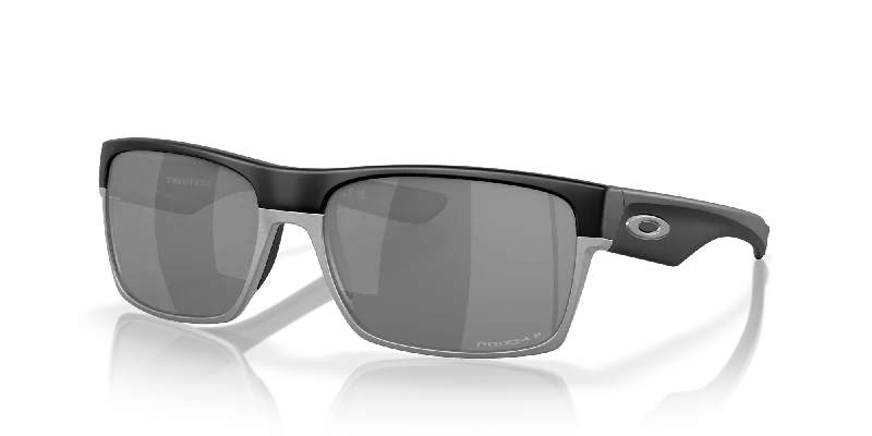 Two Face Sunglasses - Matte Black/Prizm Polarized Lenses Oval - Rimmed Sophisticated Look Two Face Sunglasses - Matte Black/Prizm Polarized Lenses Oval - Rimmed Sophisticated Look