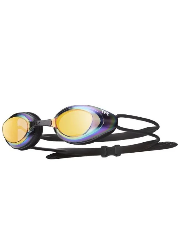 Adult Black Hawk Racing Mirrored Swim Goggle Vintage - Style Browline Glasses