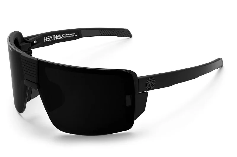 Vector Sunglasses: Ultra Black Z87 + Polarized Thin - Rimmed Elegant Style
