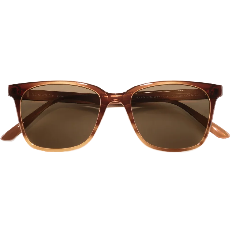 Ventana - Caramel Amber Polarized Transparent Frame Trend