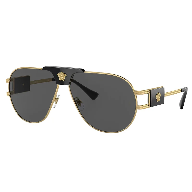 Versace  VE 2252 100287 63mm Unisex Aviator Sunglasses Magnetic - Attachment Style