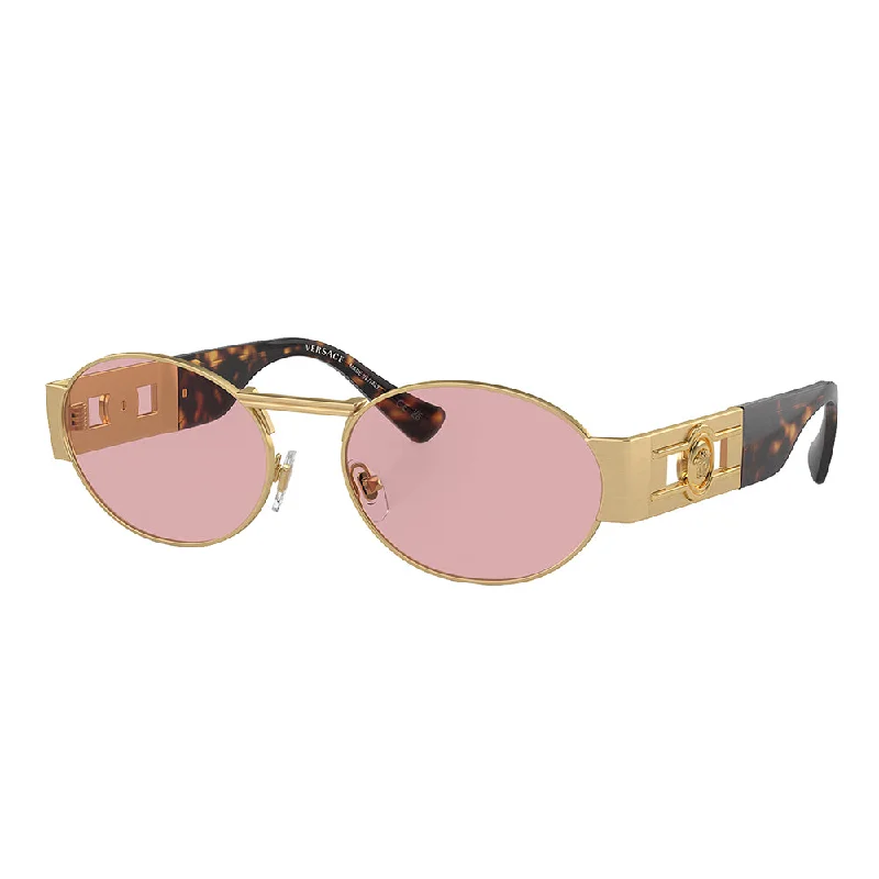 Versace  VE 2264 100284 56mm Unisex Oval Sunglasses Rhinestone - Embellished Glam Design