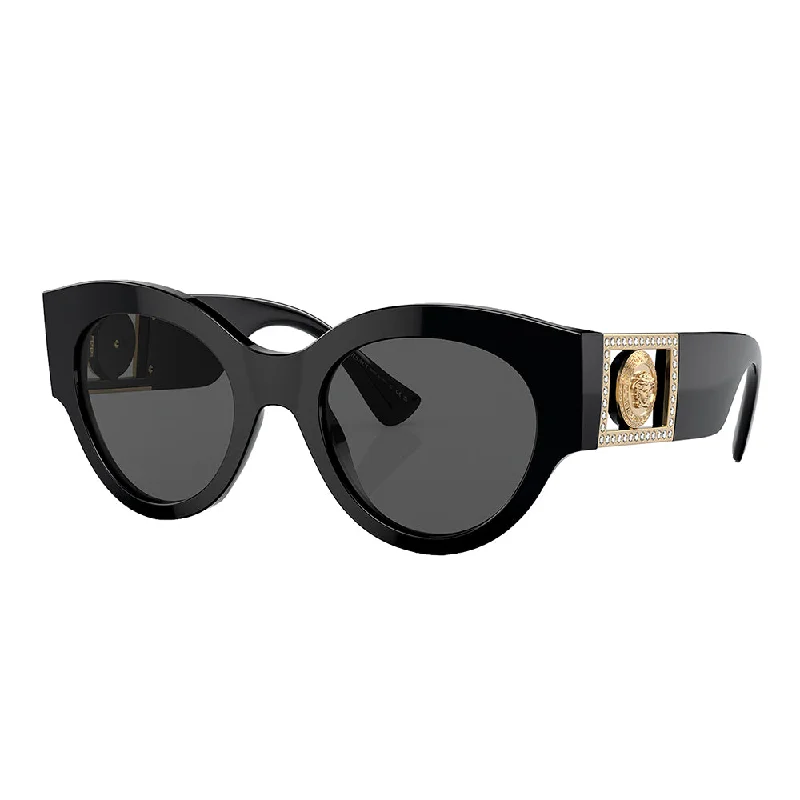 Versace VE 4438B GB1/87 52mm Womens Round Sunglasses Glitter - Embellished Party Glasses Versace VE 4438B GB1/87 52mm Womens Round Sunglasses Glitter - Embellished Party Glasses