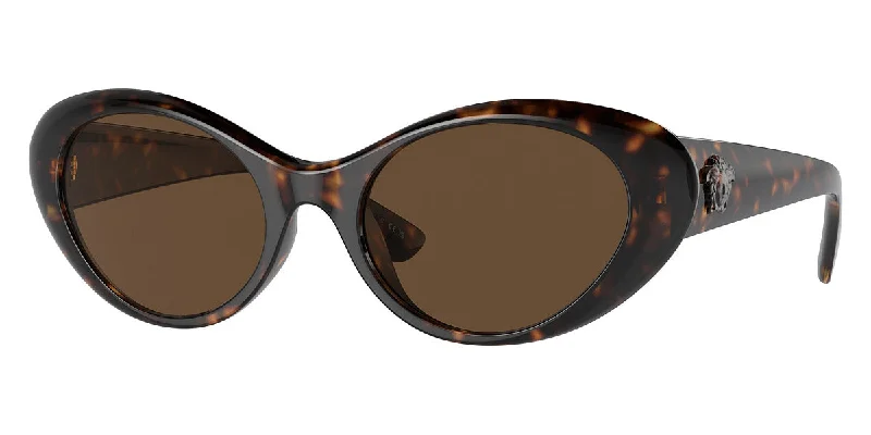 Versace Women's 53mm Havana Sunglasses VE4455U-108-73-53 Mirrored - Lens Driving Look