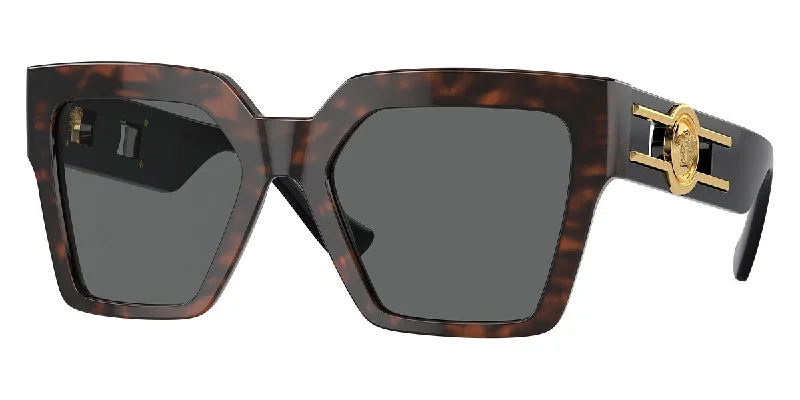 Versace Women's 54mm Havana Sunglasses Geometric - Patterned Frame Design
