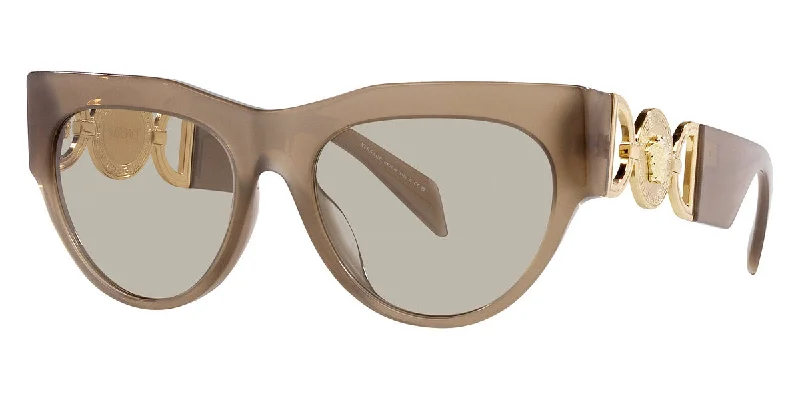 Versace Women's 56mm Opal Brown Sunglasses Glossy Metal Frame Look