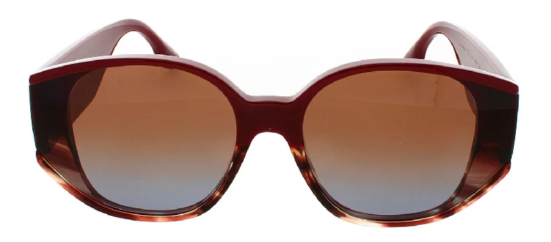 Victoria Beckham VB605S 605 Oval Sunglasses Leather - Trimmed Luxe Style